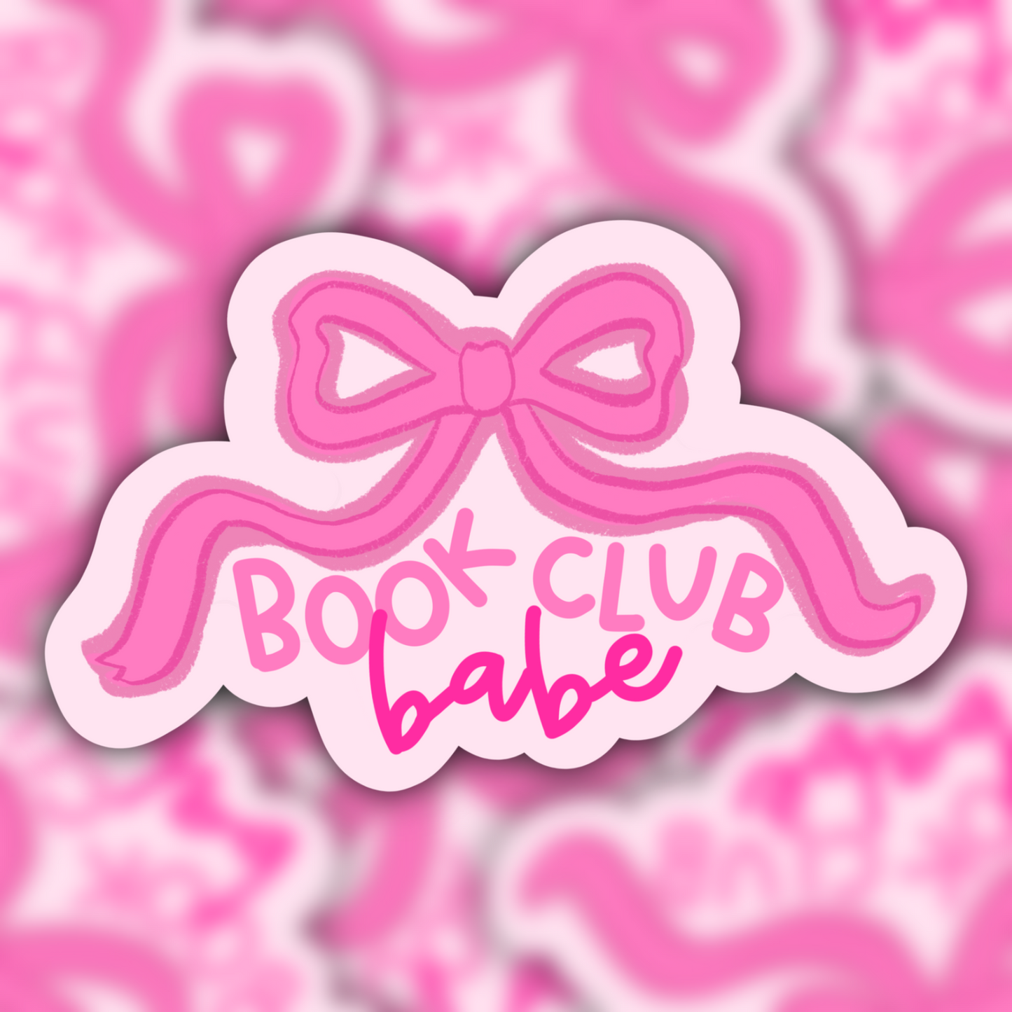 Book Club Babe Bow Vinyl Sticker