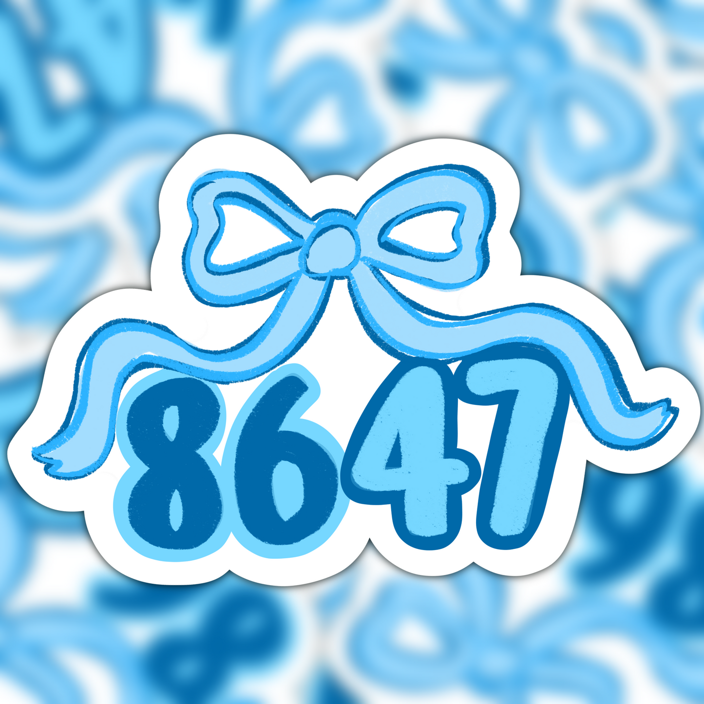 8647 Bow Vinyl Sticker