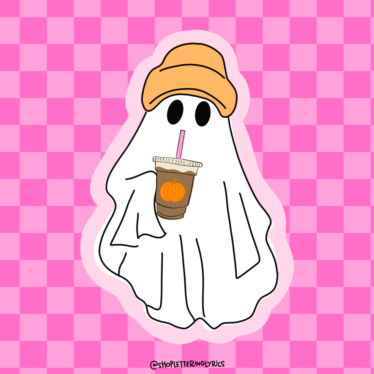 Pumpkin Spice Ghost Vinyl Sticker