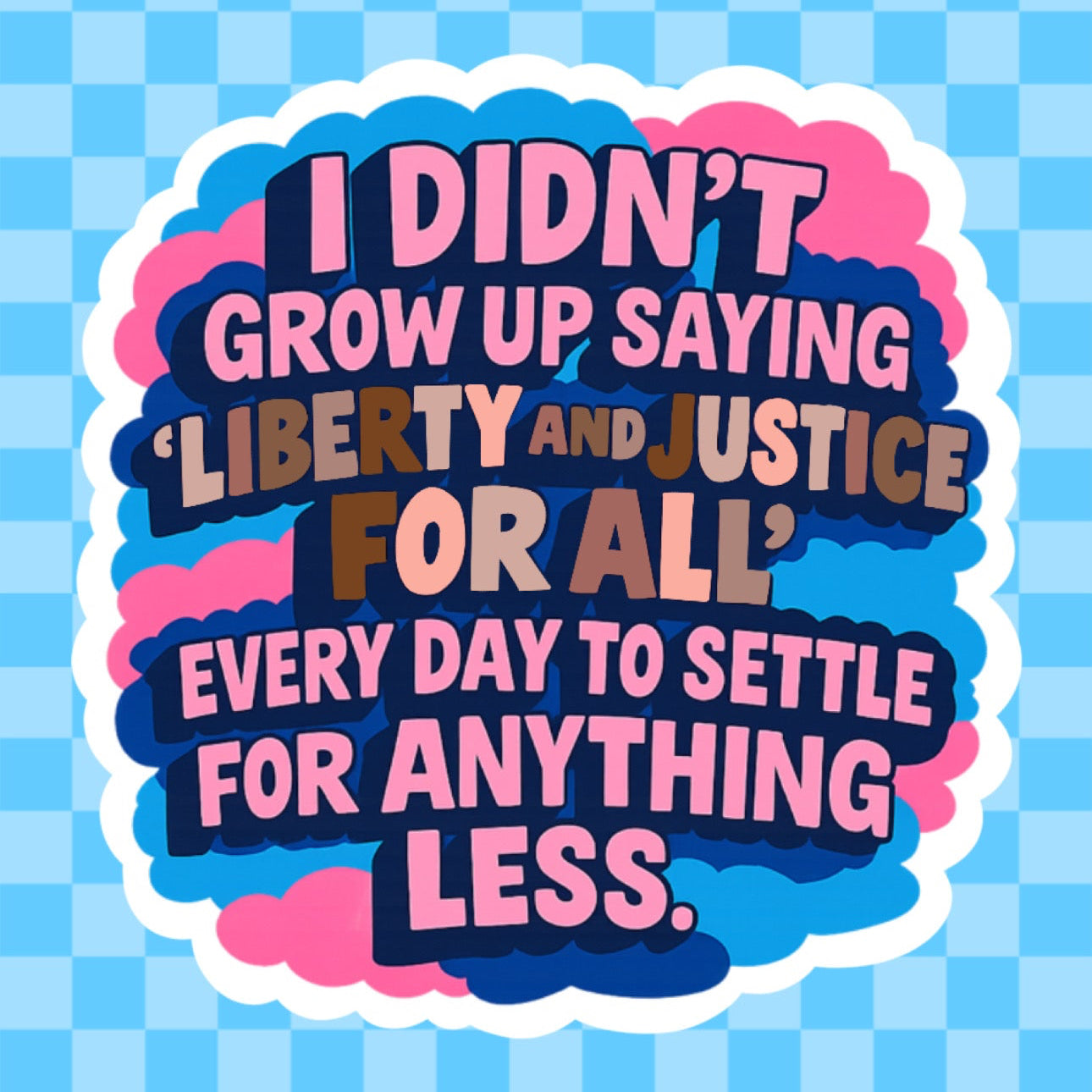 Liberty And Justice For All Vinyl Sticker
