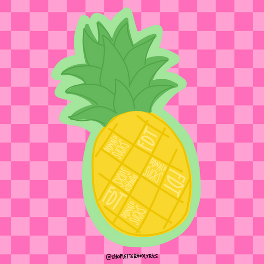 FDT Donald Sucks Pineapple Vinyl Sticker