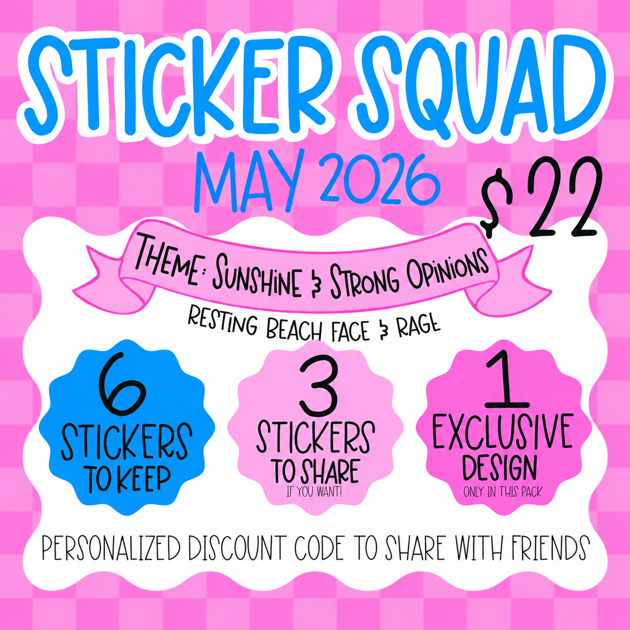 Sticker Squad (May 2026) Sunshine & Strong Opinions