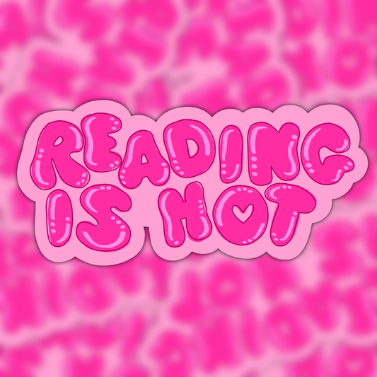 Reading Is Hot Vinyl Sticker