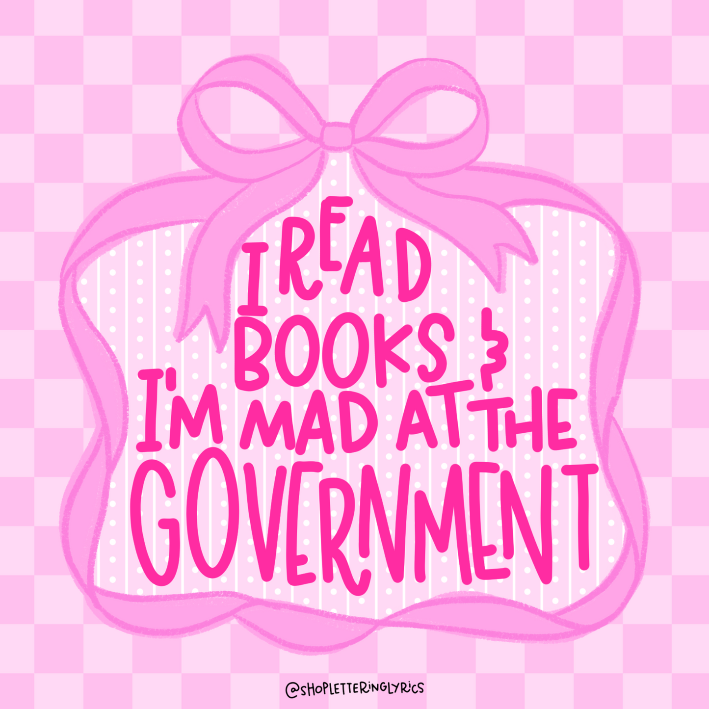 I Read Books & I’m Mad At The Government Vinyl Sticker