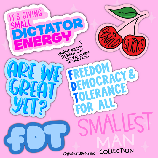 Smallest Man Collection Vinyl Sticker Bundle
