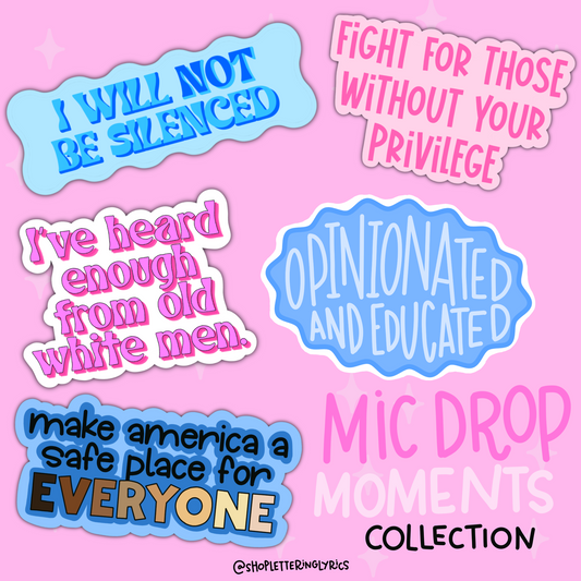 Mic Drop Moments Collection Vinyl Sticker Bundle