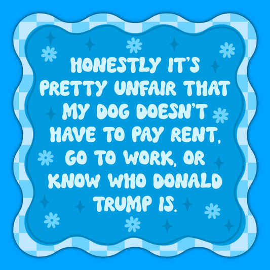 Unfair Dog Vinyl Sticker