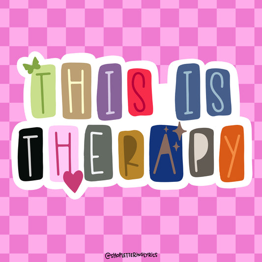 This Is Therapy Inspired Sparkly Blondie Vinyl Sticker