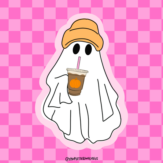 Pumpkin Spice Ghost Vinyl Sticker