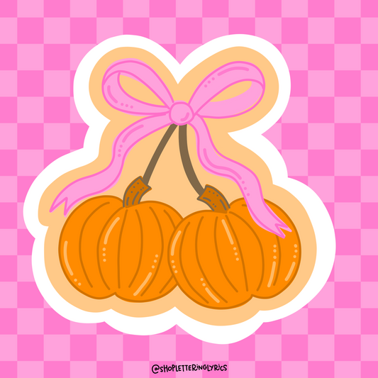 Pumpkin Cherries Vinyl Sticker