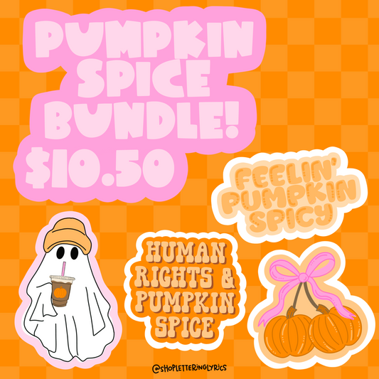 Pumpkin Spice Vinyl Sticker Bundle