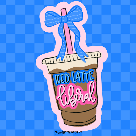 Iced Latte Liberal Vinyl Sticker