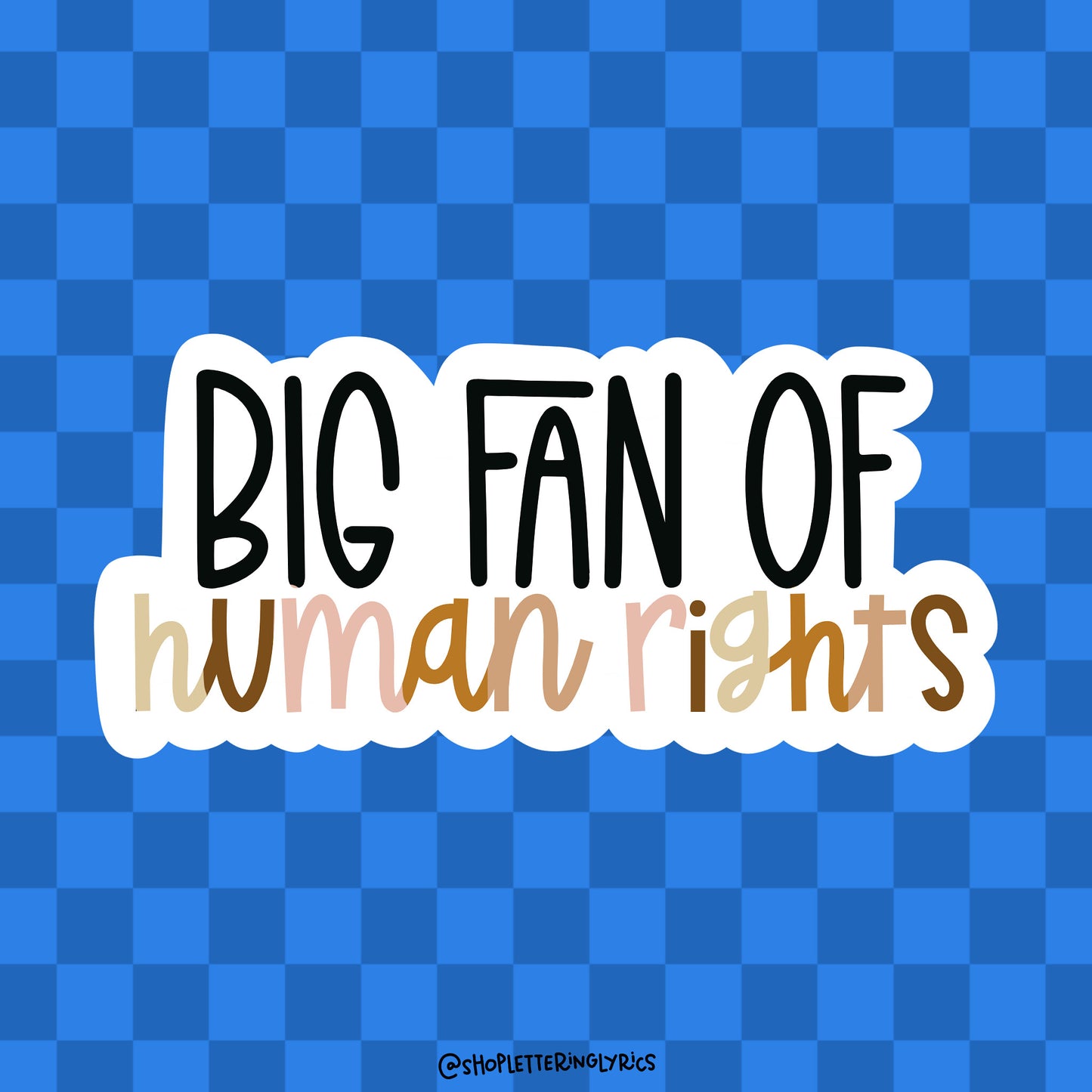 Big Fan of Human Rights Vinyl Sticker