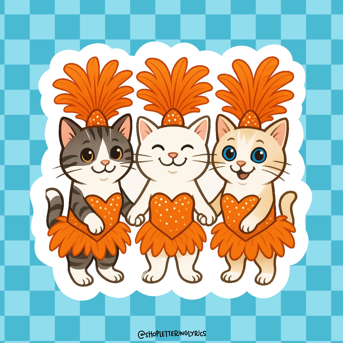 Sparkly Kittens Vinyl Sticker