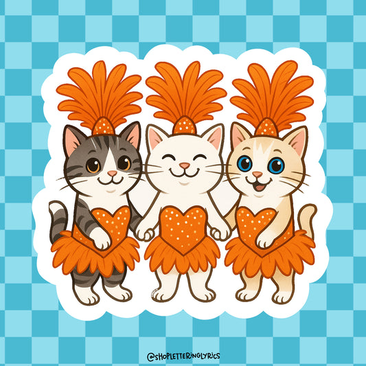Sparkly Kittens Vinyl Sticker