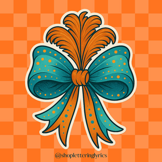 Showtime Sparkle Bow Vinyl Sticker