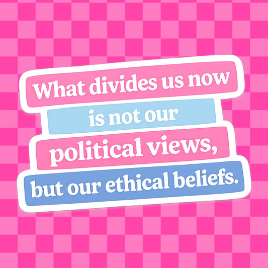 What Divides Us Now Vinyl Sticker