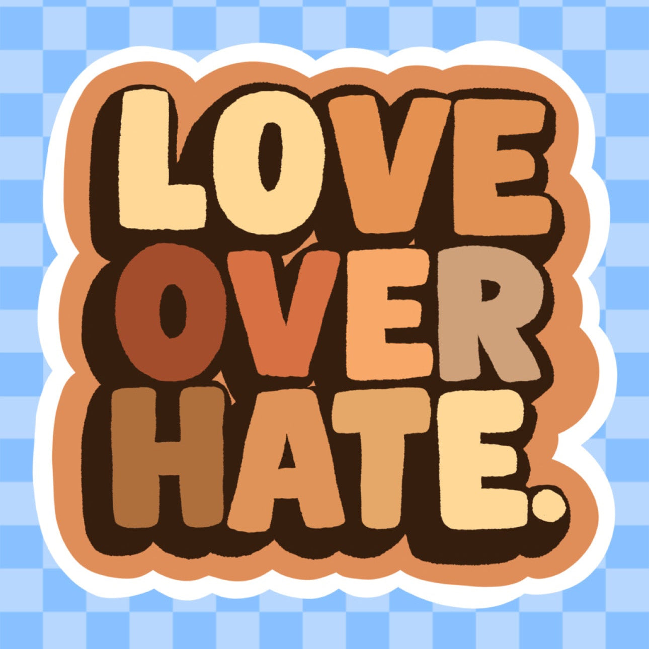 Love Over Hate Vinyl Sticker