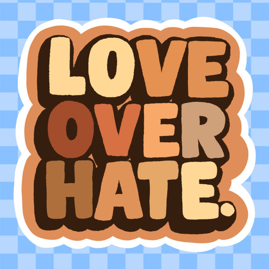Love Over Hate Vinyl Sticker
