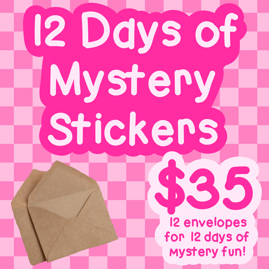 12 Days of Mystery Vinyl Stickers Pack