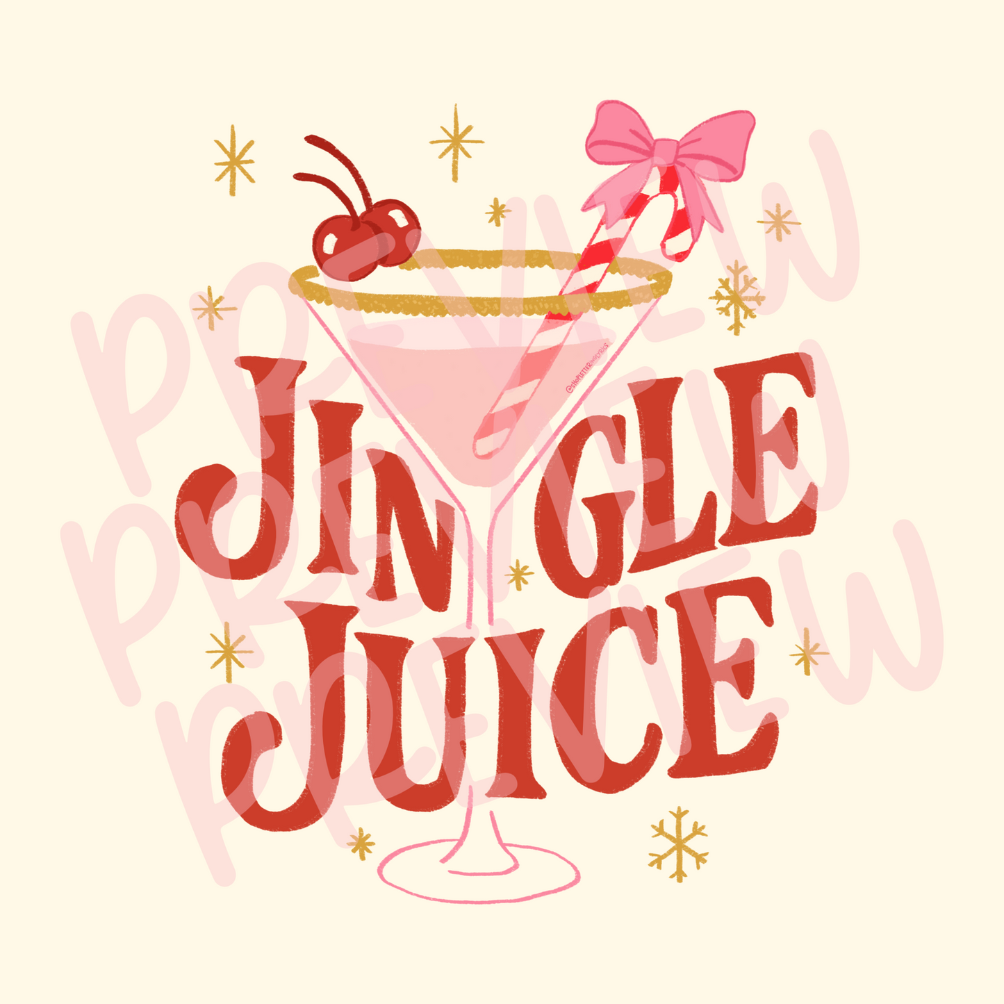 DIGITAL DOWNLOAD Jingle Juice Home Decor (8.5 x 11 PNG)