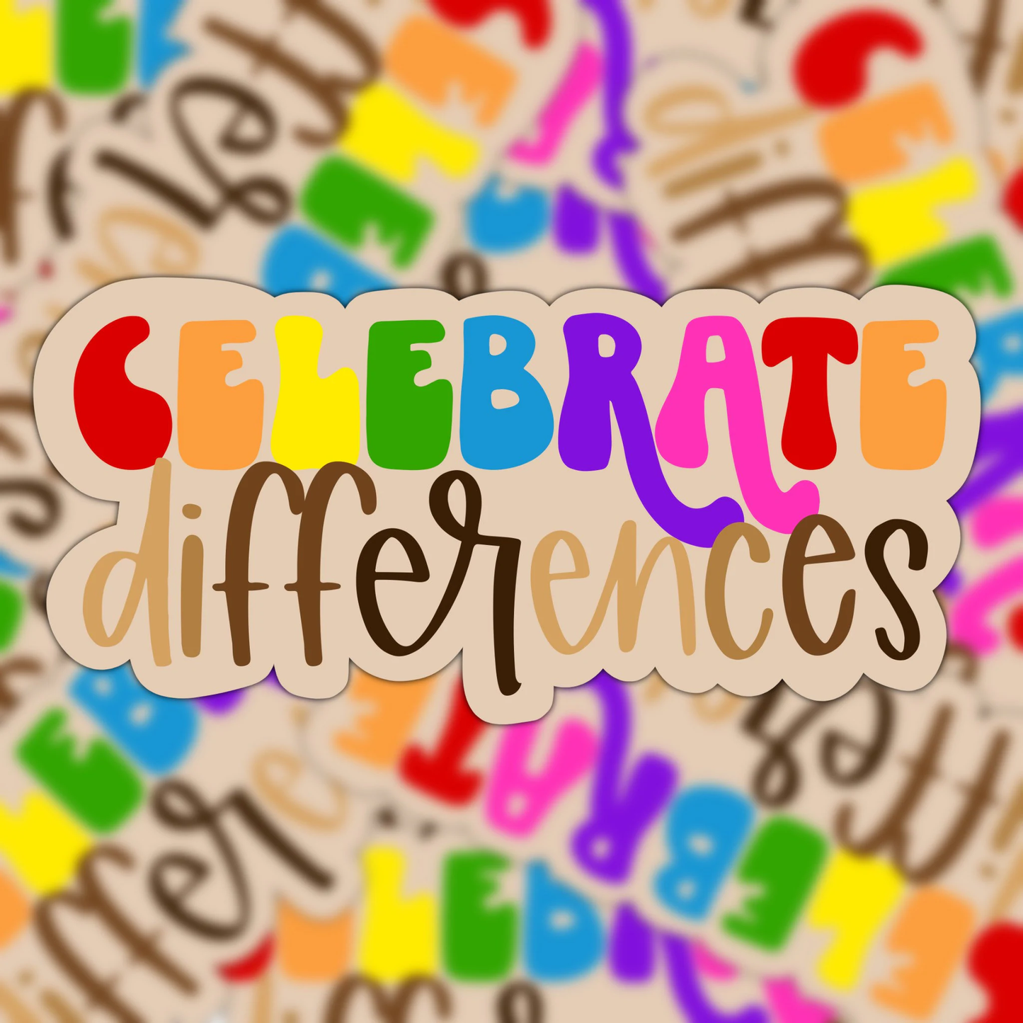 Celebrate Differences Vinyl Sticker